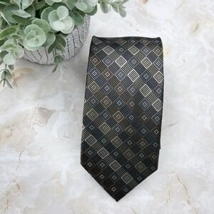 NWOT Pronto Uomo Silk Tie Triangle Blue Brown X-Long 3 1/2" - 62 1/2" Preppy‎